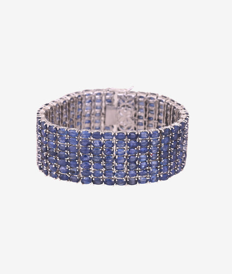 Midnight Grid Sapphire Bracelet