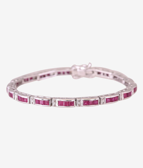 Timeless Ruby & Diamond Bracelet