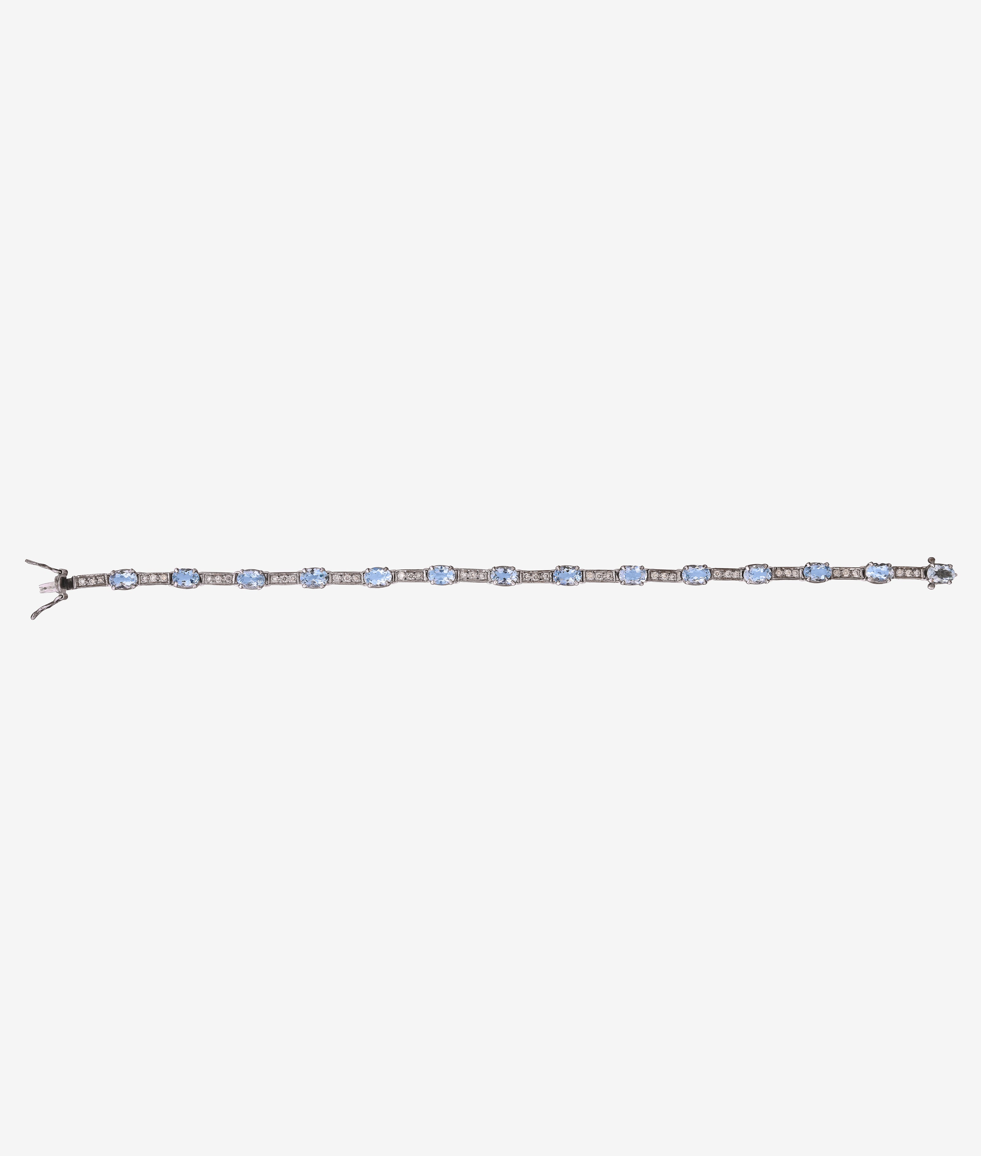 Icy Aqua Diamond Tennis Bracelet