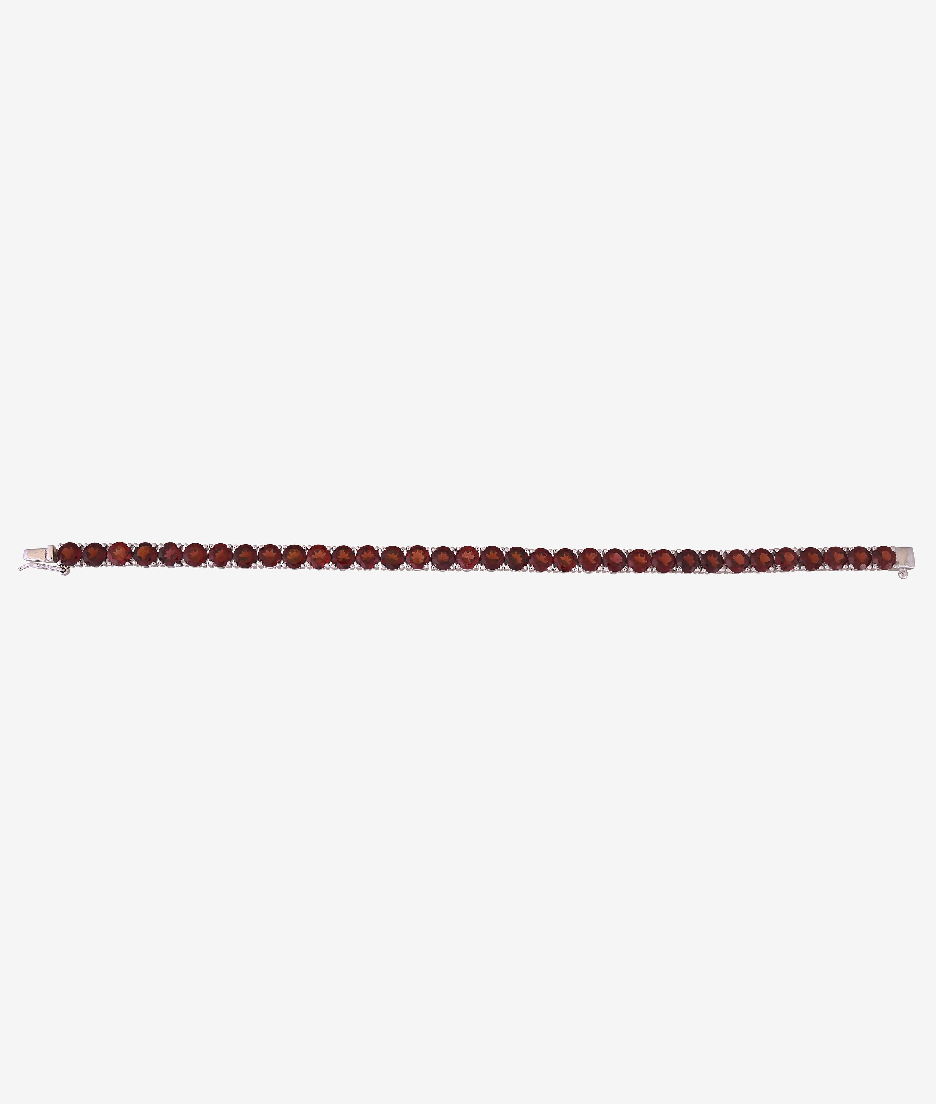 Deep Red Garnet Statement Bracelet