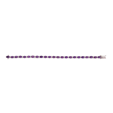 Oval Amethyst Tennis Bracelet