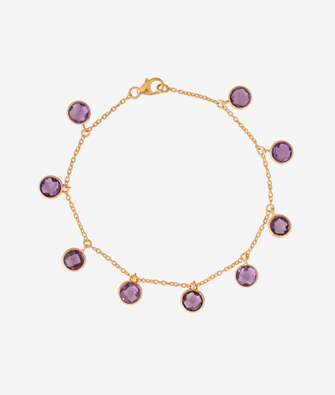 Amethyst Semi Precious Bracelet