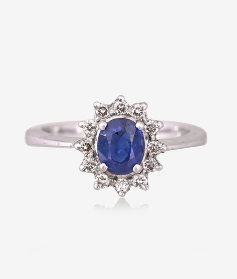 Iconic Blue Sapphire and Diamond Ring