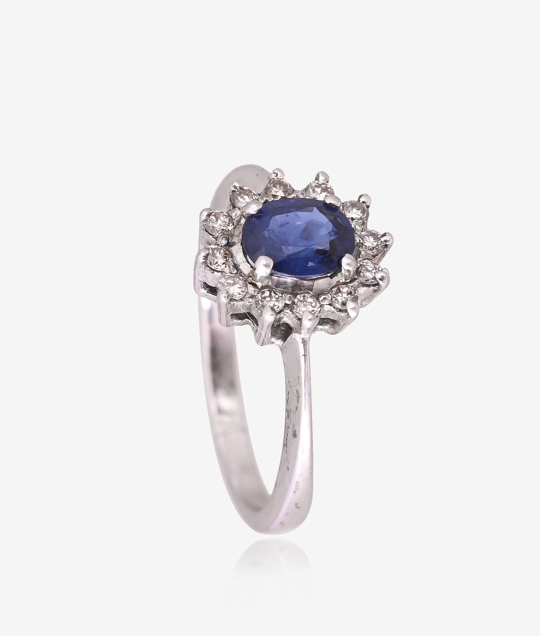 Iconic Blue Sapphire and Diamond Ring
