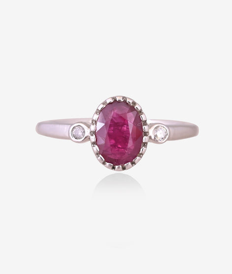Passionate Ruby and Diamond Ring