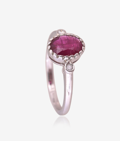 Passionate Ruby and Diamond Ring