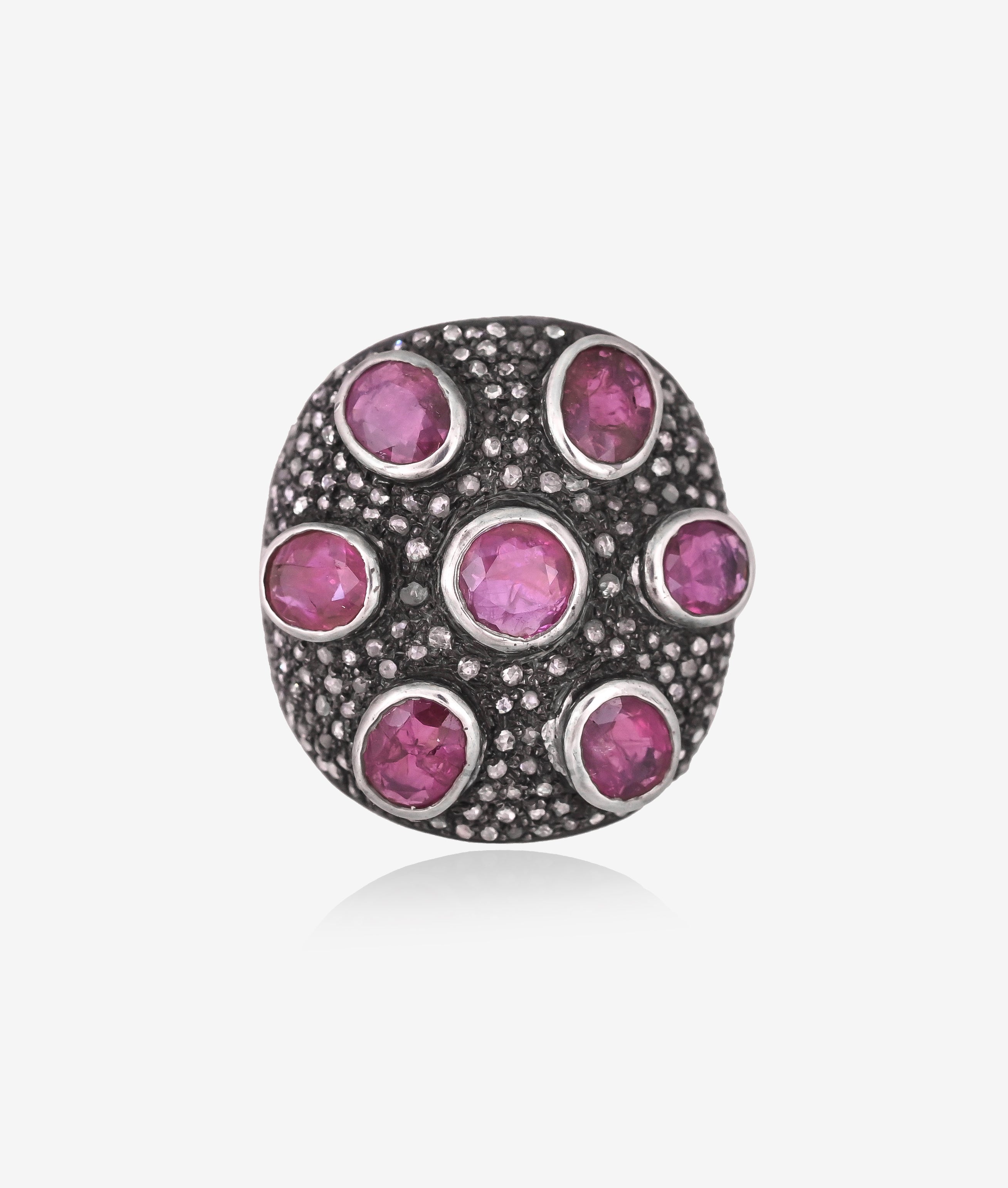 Regal Ruby & Diamond Chakri Ring