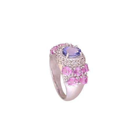 Tanzanite Accented Diamonds Ring