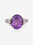 Purple Aura Amethyst Spark Ring