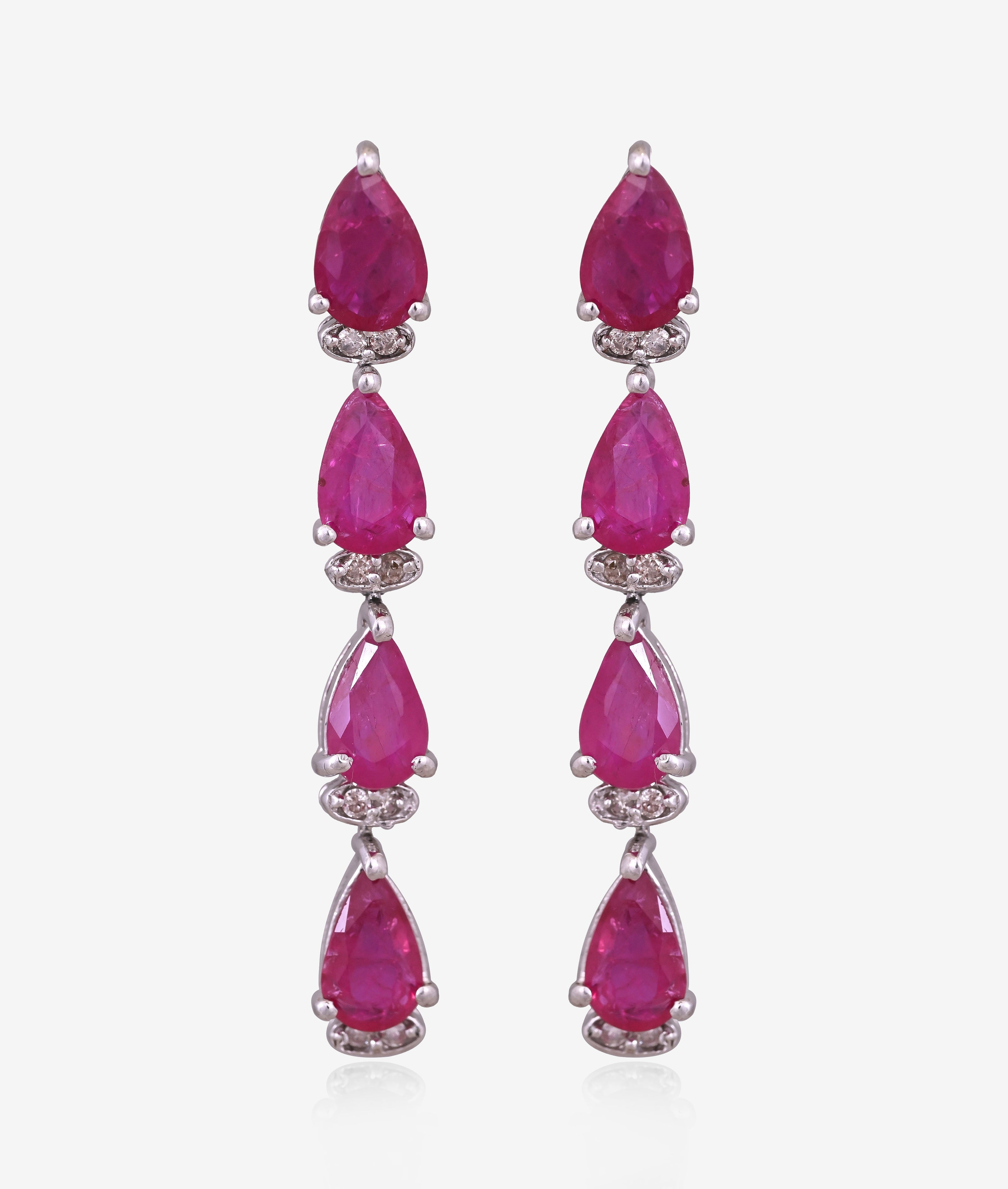 Dazzling Ruby Drop Earrings