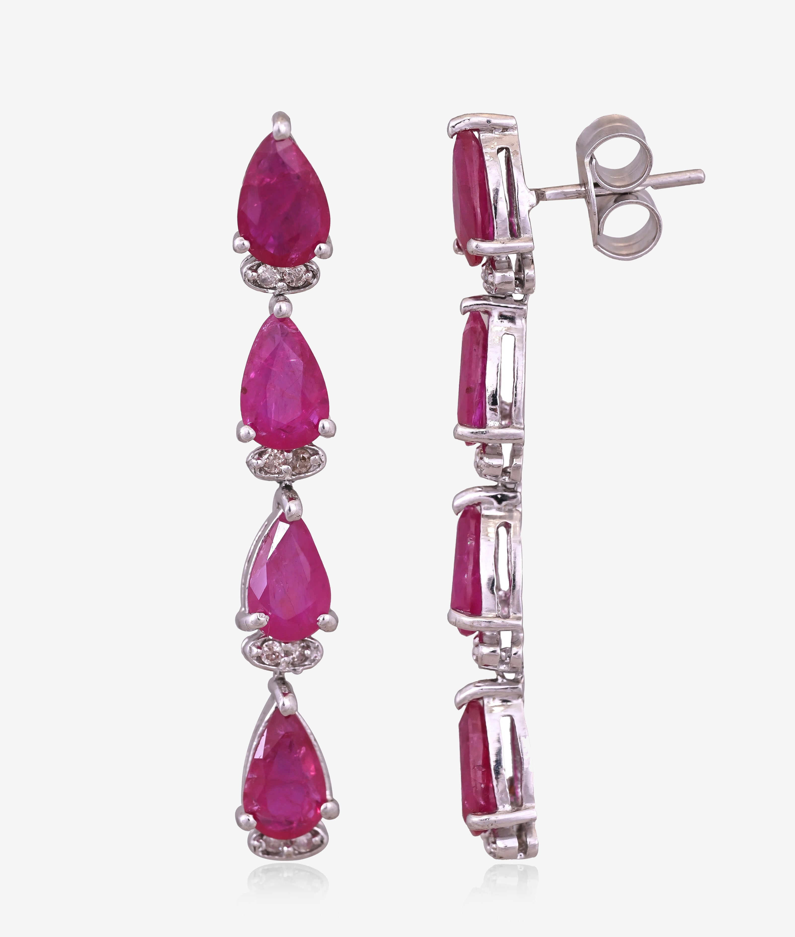 Dazzling Ruby Drop Earrings