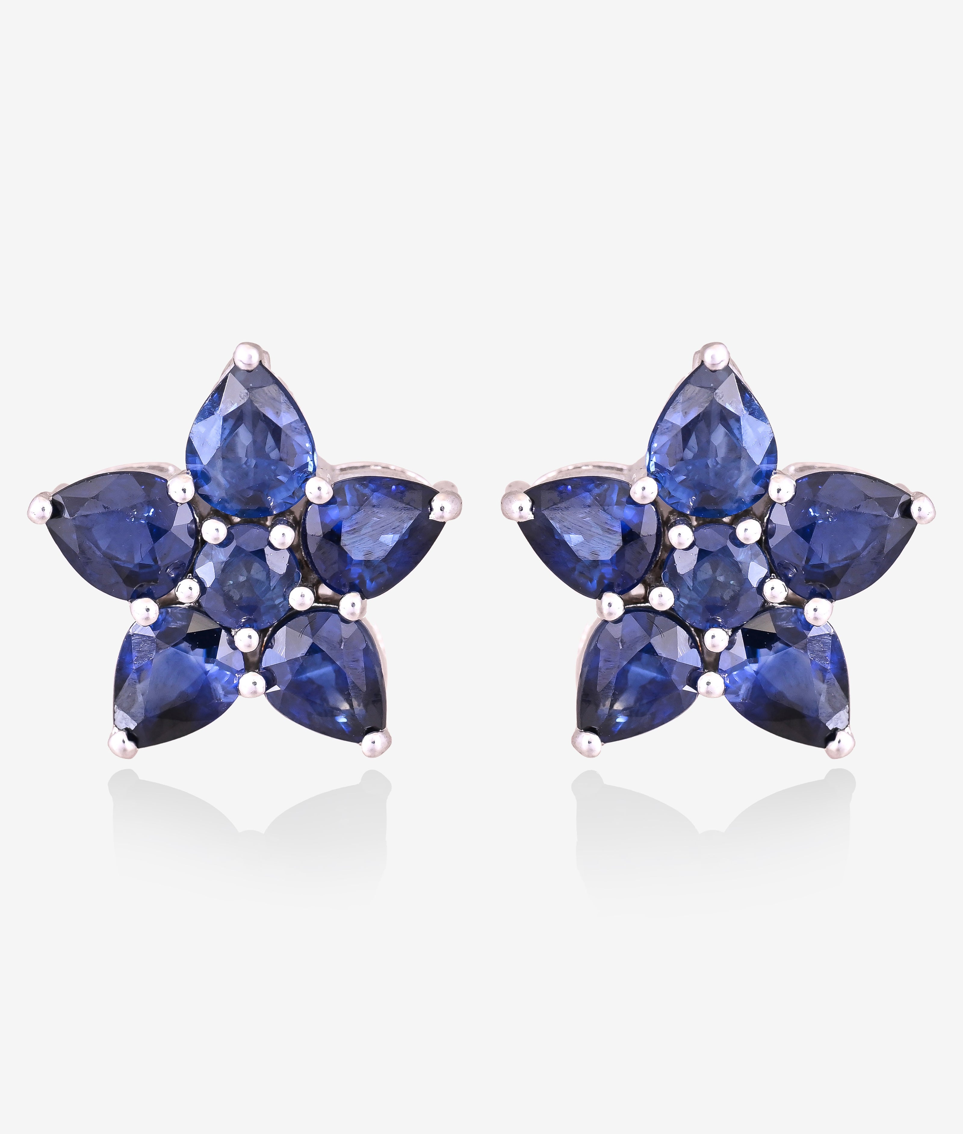 Classic Blue Sapphire and Diamond Earrings