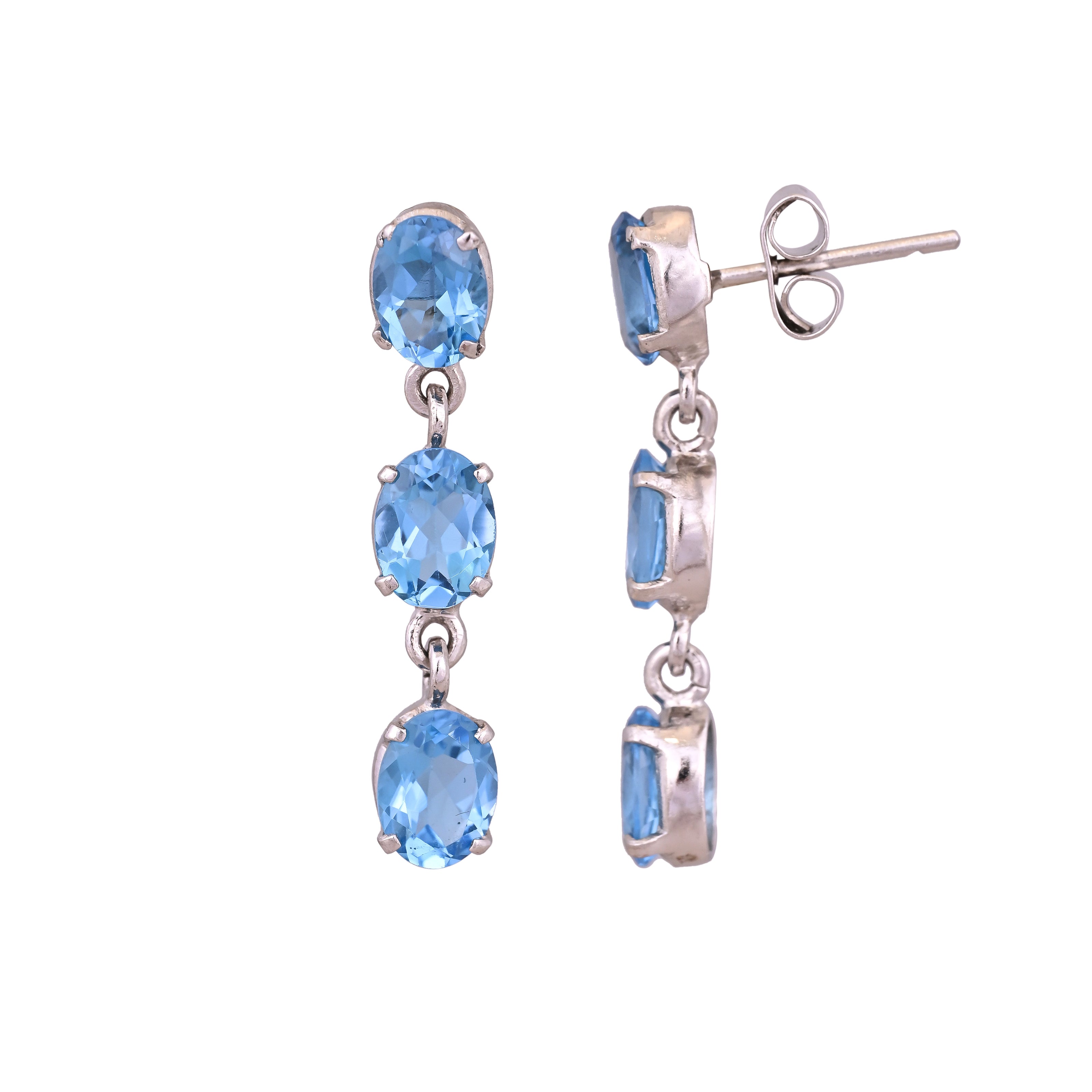 Sky Radiance Blue Topaz Earrings