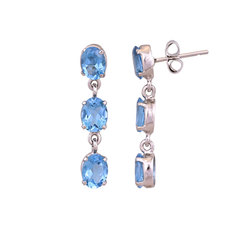 Sky Radiance Blue Topaz Earrings