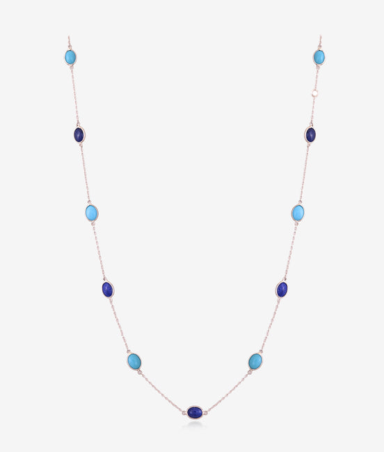 Twilight Duo Lapis & Turquoise Chain