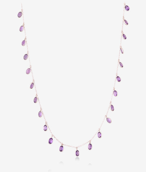 Delicate Amethyst Gemstone Chain