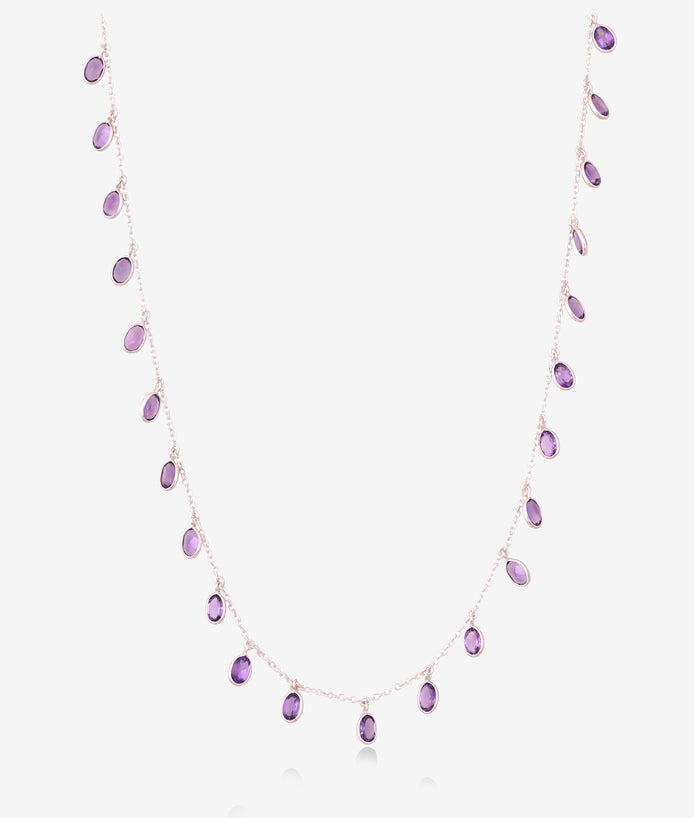 Delicate Amethyst Gemstone Chain