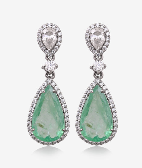 Lush Emerald Cut Moissanite Necklace Set