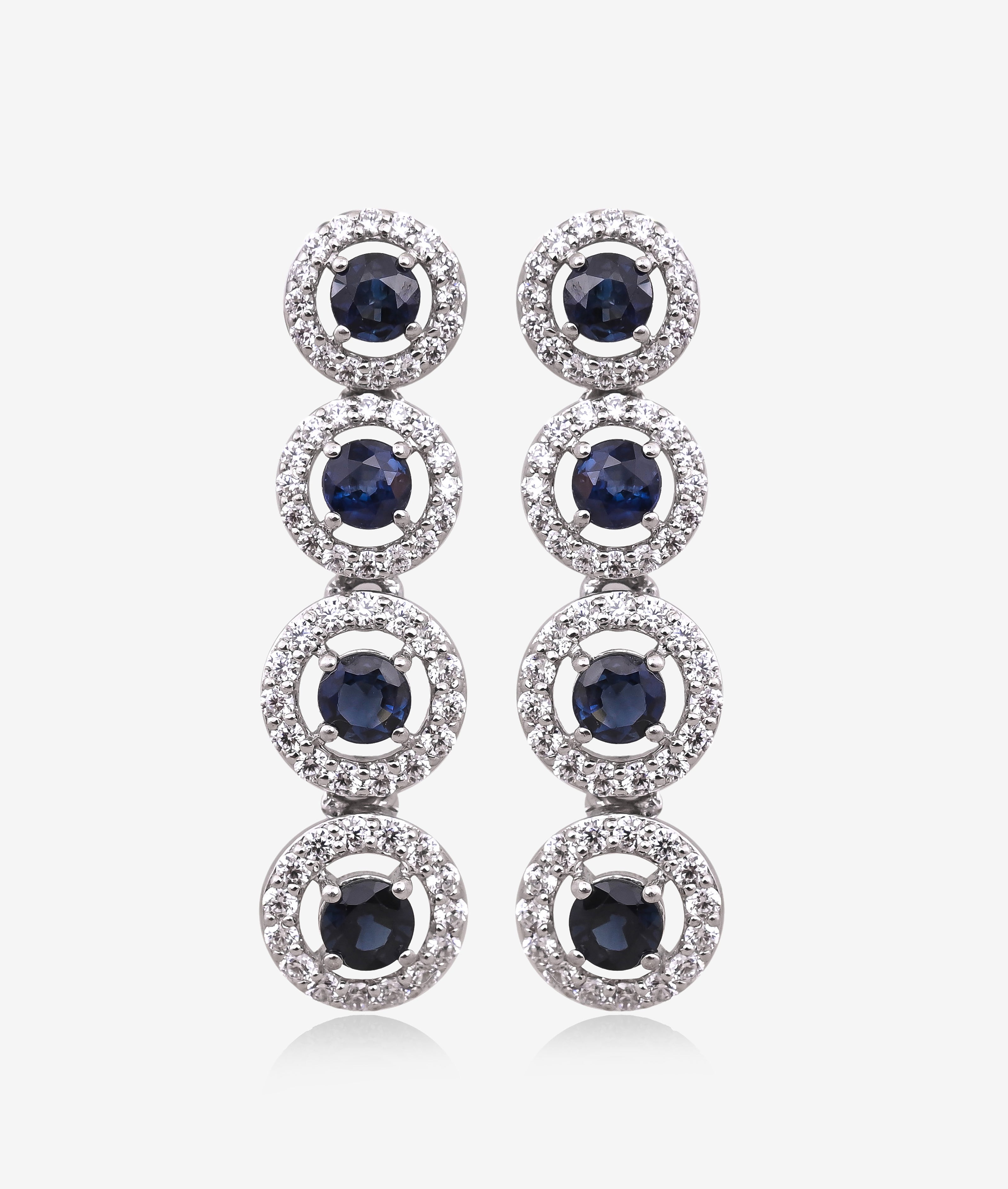 Regal Deep Blue Sapphire Necklace Set