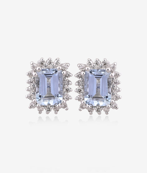 Icy Blue Aqua Diamond Necklace Set of 3 Piece