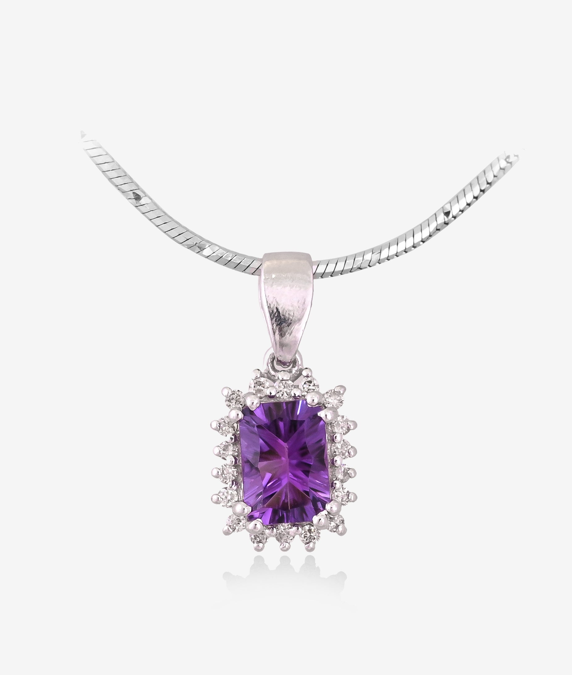 Royal Amethyst & Diamond Necklace Set 0f 3 Peice