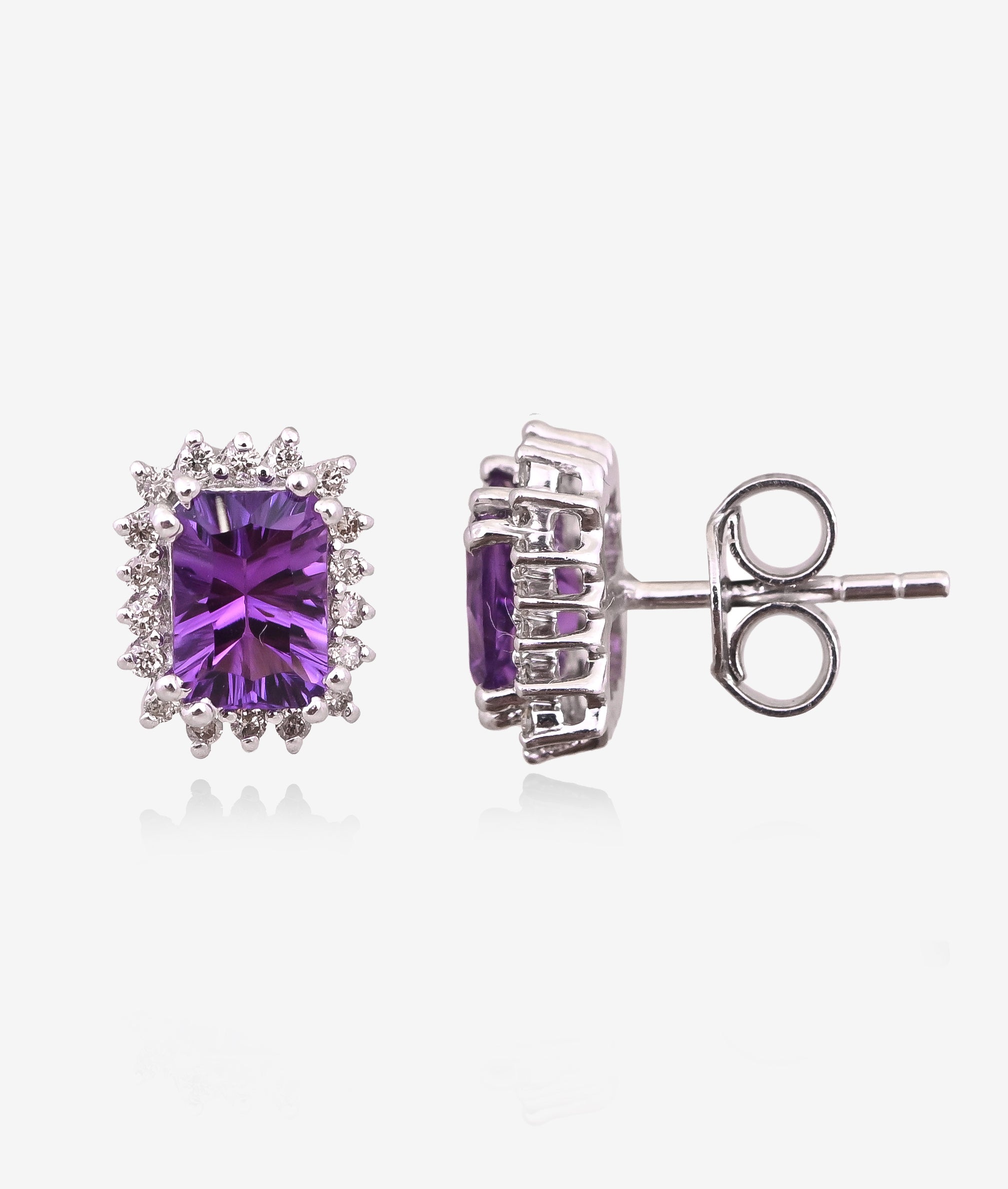 Royal Amethyst & Diamond Necklace Set 0f 3 Peice