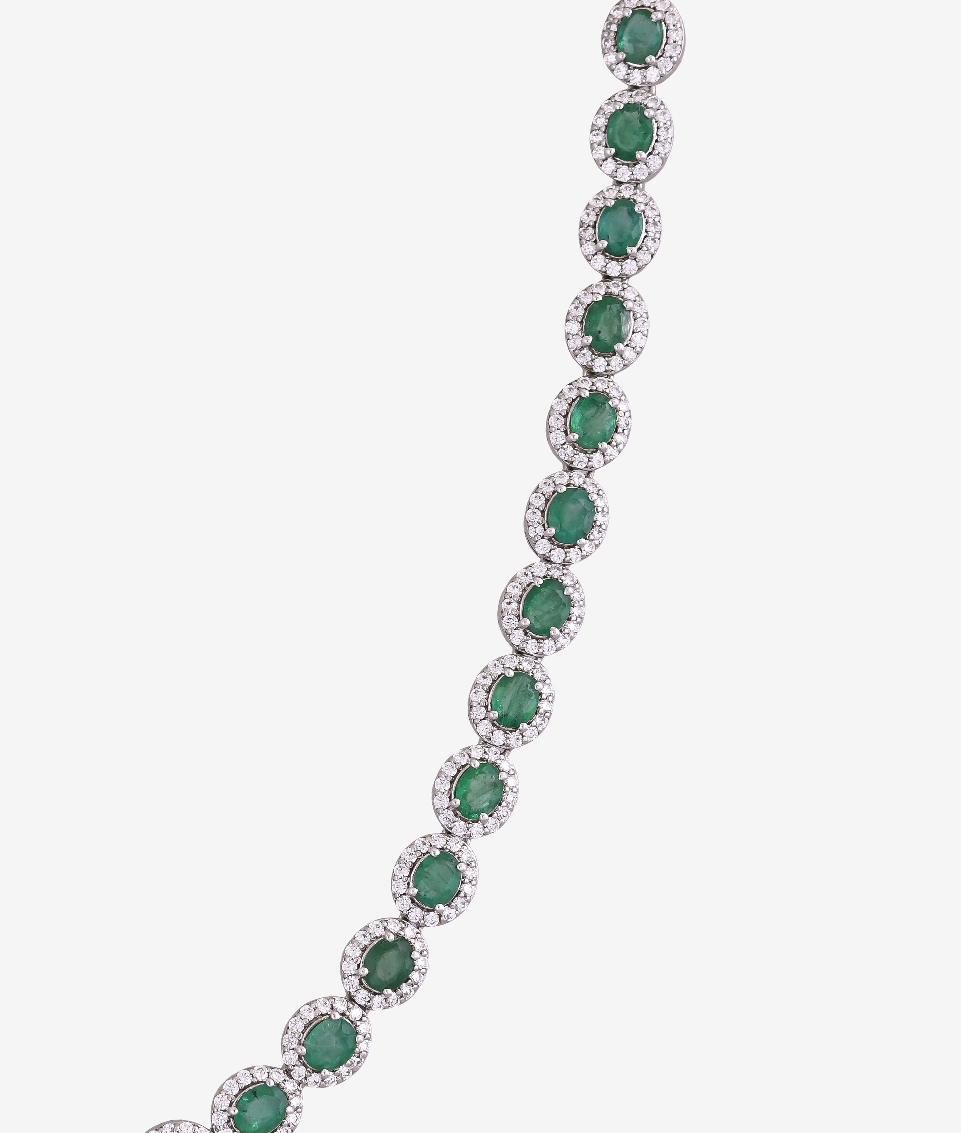 Natural Emerald and Diamond Necklace Set