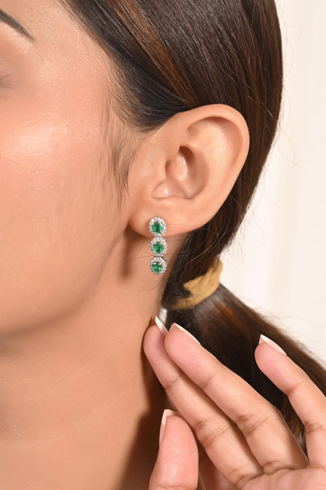Natural Emerald and Diamond Necklace Set