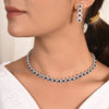 Regal Deep Blue Sapphire Necklace Set