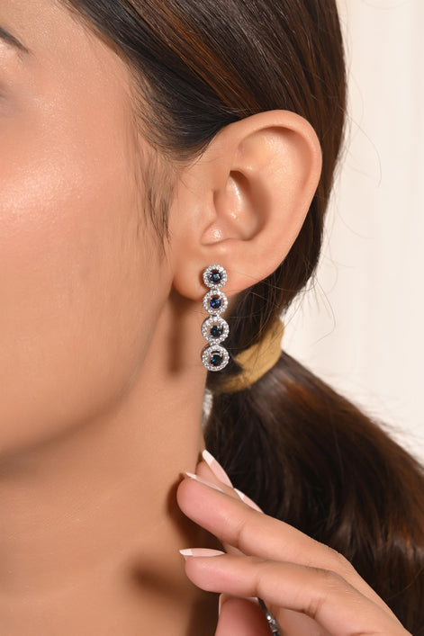 Regal Deep Blue Sapphire Necklace Set