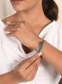 Vibrant Emerald and Diamond Bangle