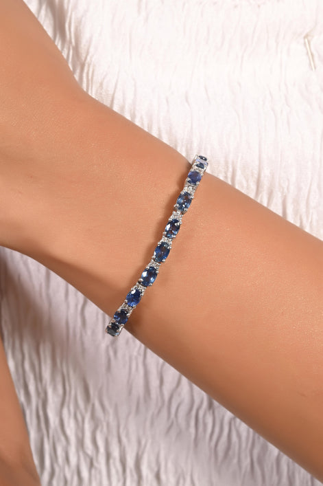Blue Sapphire Tennis Bracelet
