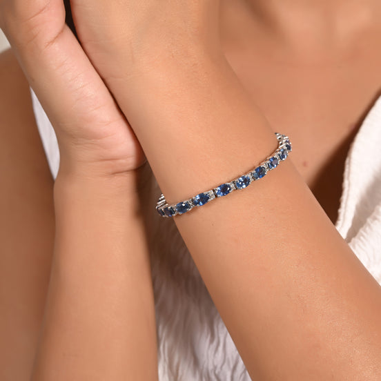 Blue Sapphire Tennis Bracelet
