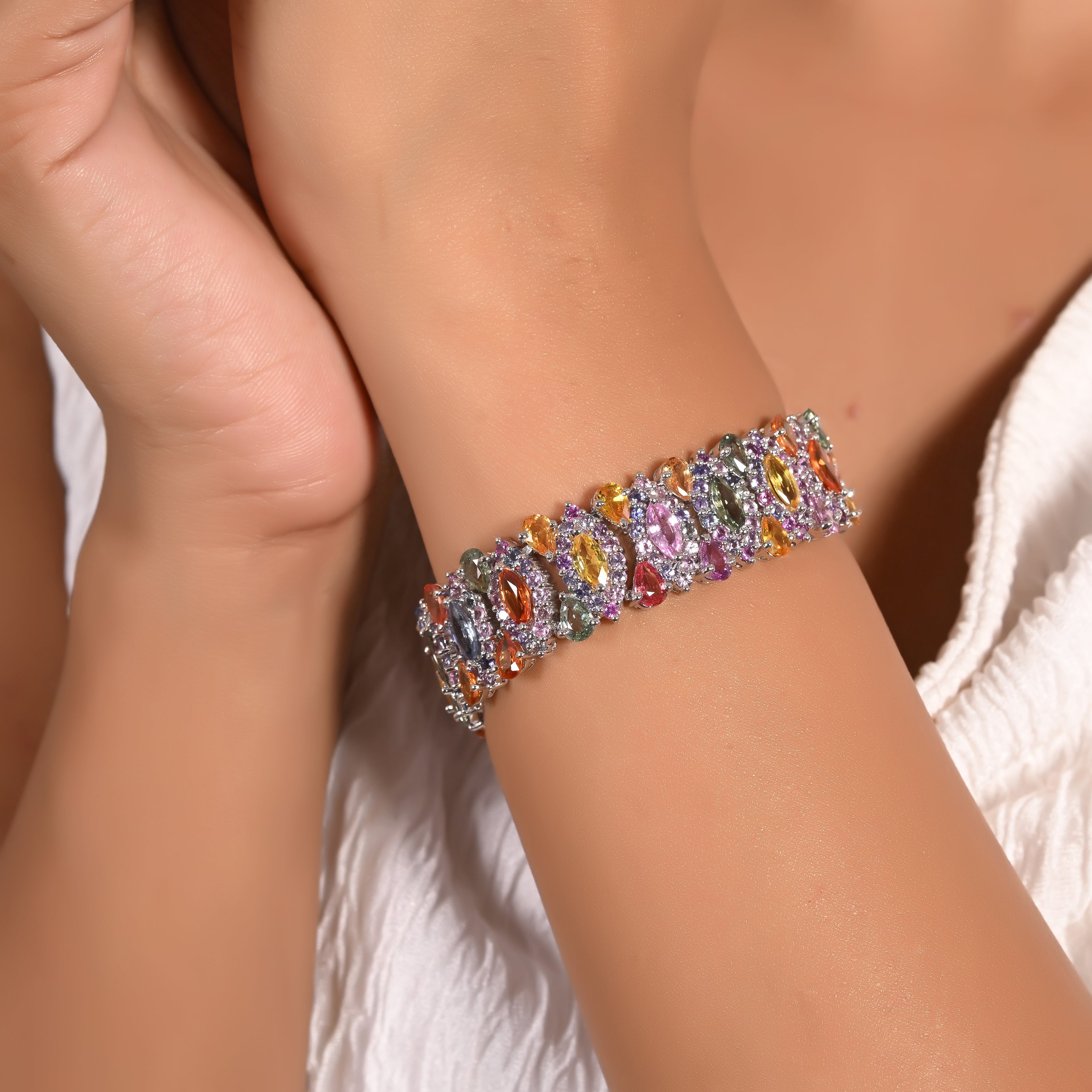 Blush Spectrum Pink Sapphire Bracelet