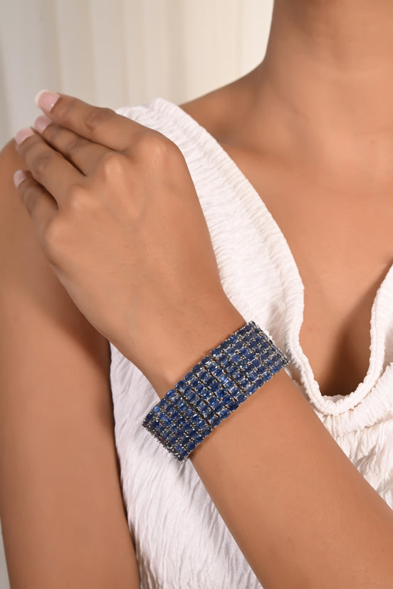 Midnight Grid Sapphire Bracelet