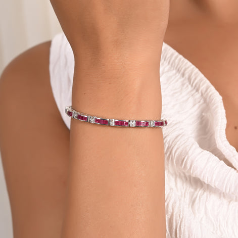 Timeless Ruby & Diamond Bracelet