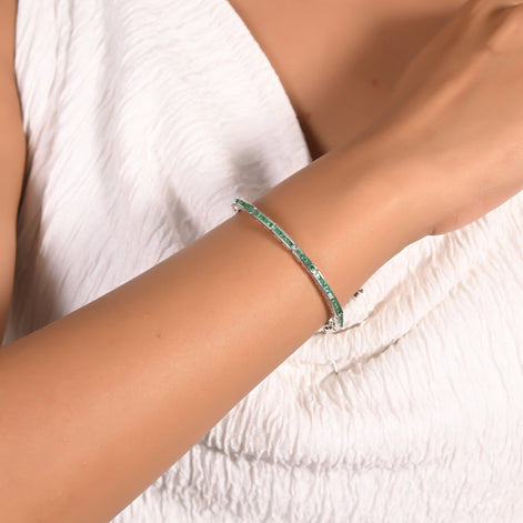 Vibrant Natural Emerald Bracelet