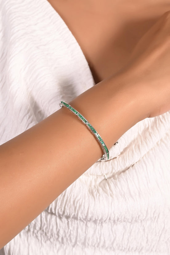 Vibrant Natural Emerald Bracelet