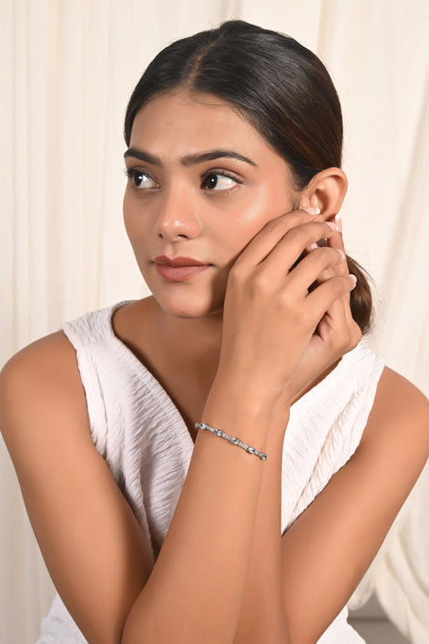 Icy Aqua Diamond Tennis Bracelet