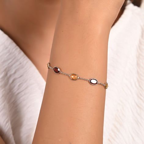 Garnet Citrine Bracelet