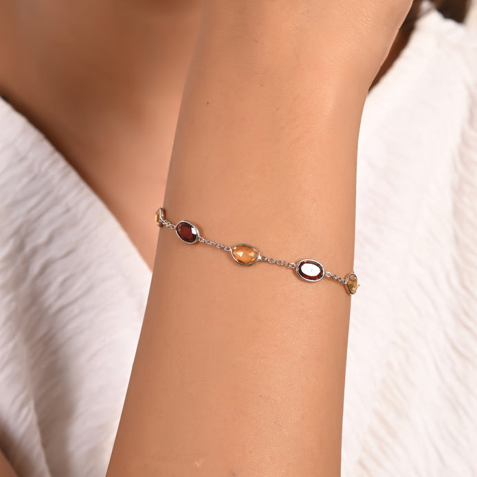 Garnet Citrine Bracelet