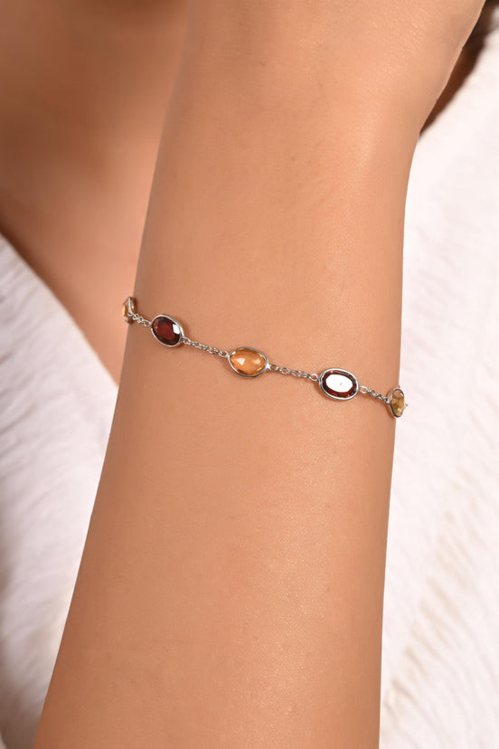 Garnet Citrine Bracelet