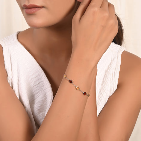 Garnet Citrine Bracelet