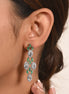 Aqua Diamond & Emerald Drop Earrings