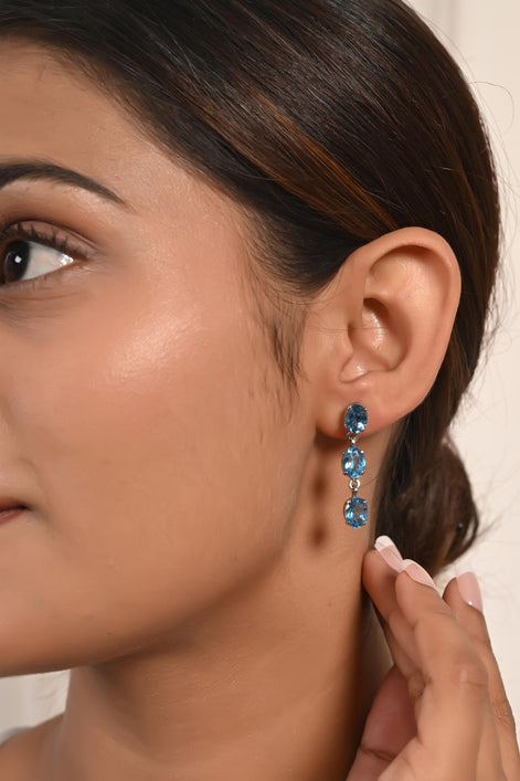 Sky Radiance Blue Topaz Earrings