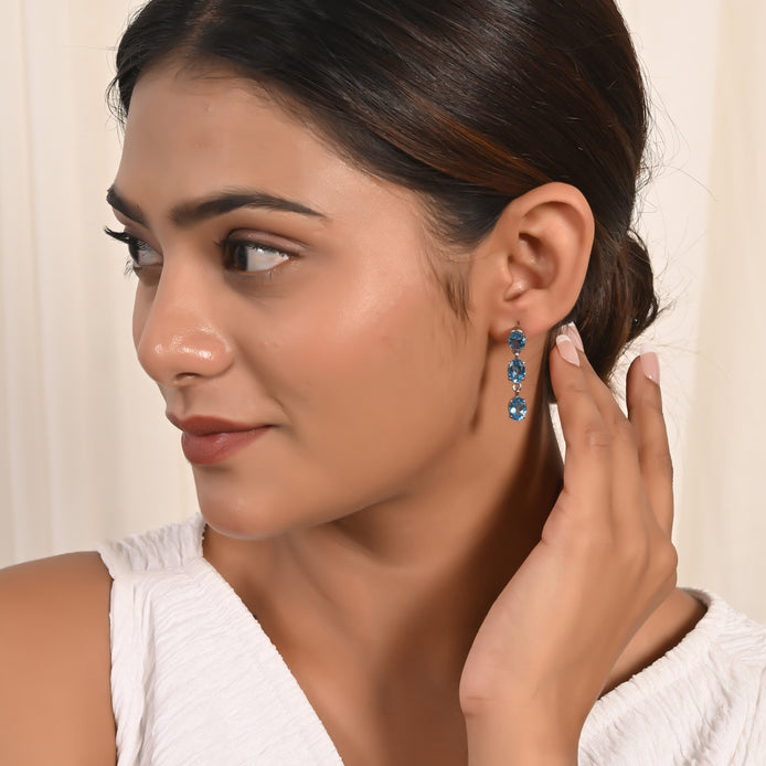 Sky Radiance Blue Topaz Earrings