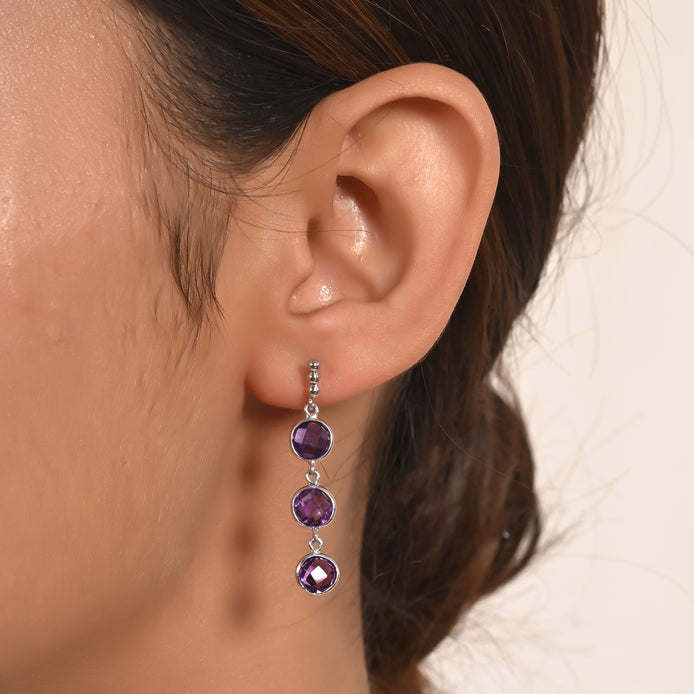 Lavender Glow Amethyst Earrings
