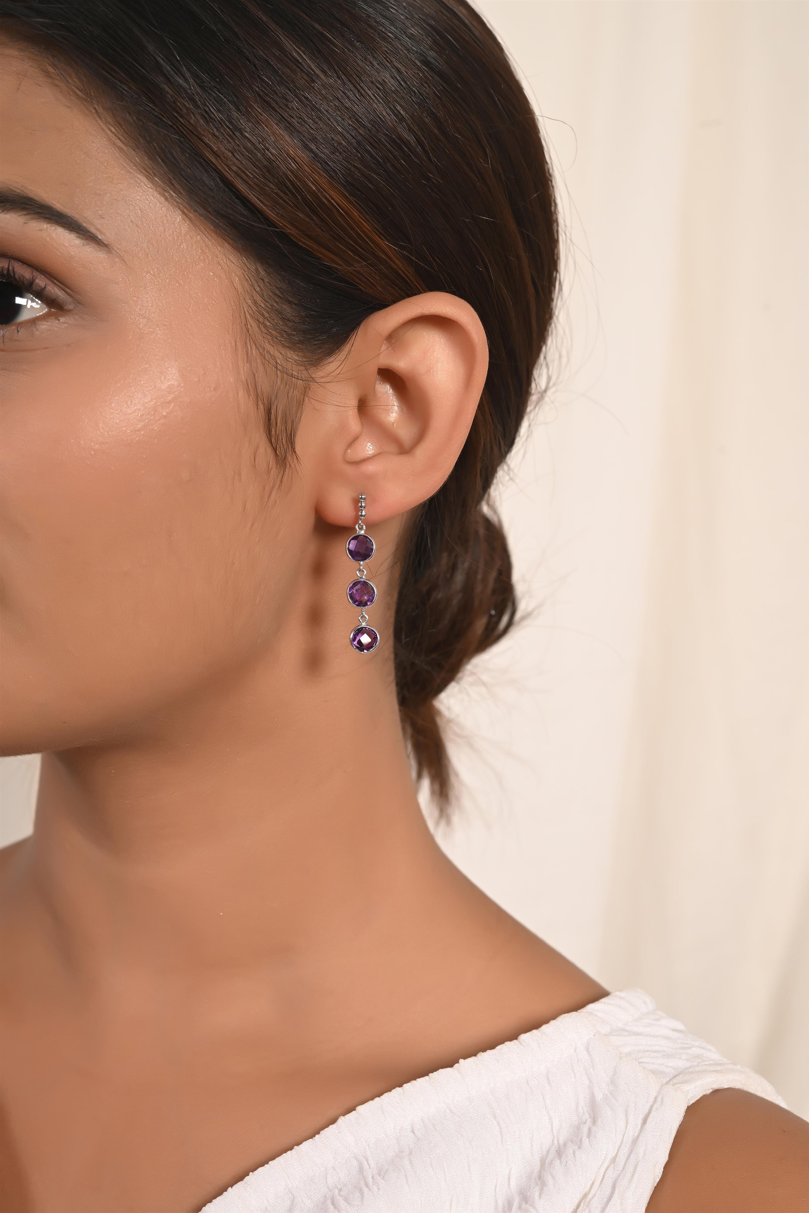 Lavender Glow Amethyst Earrings