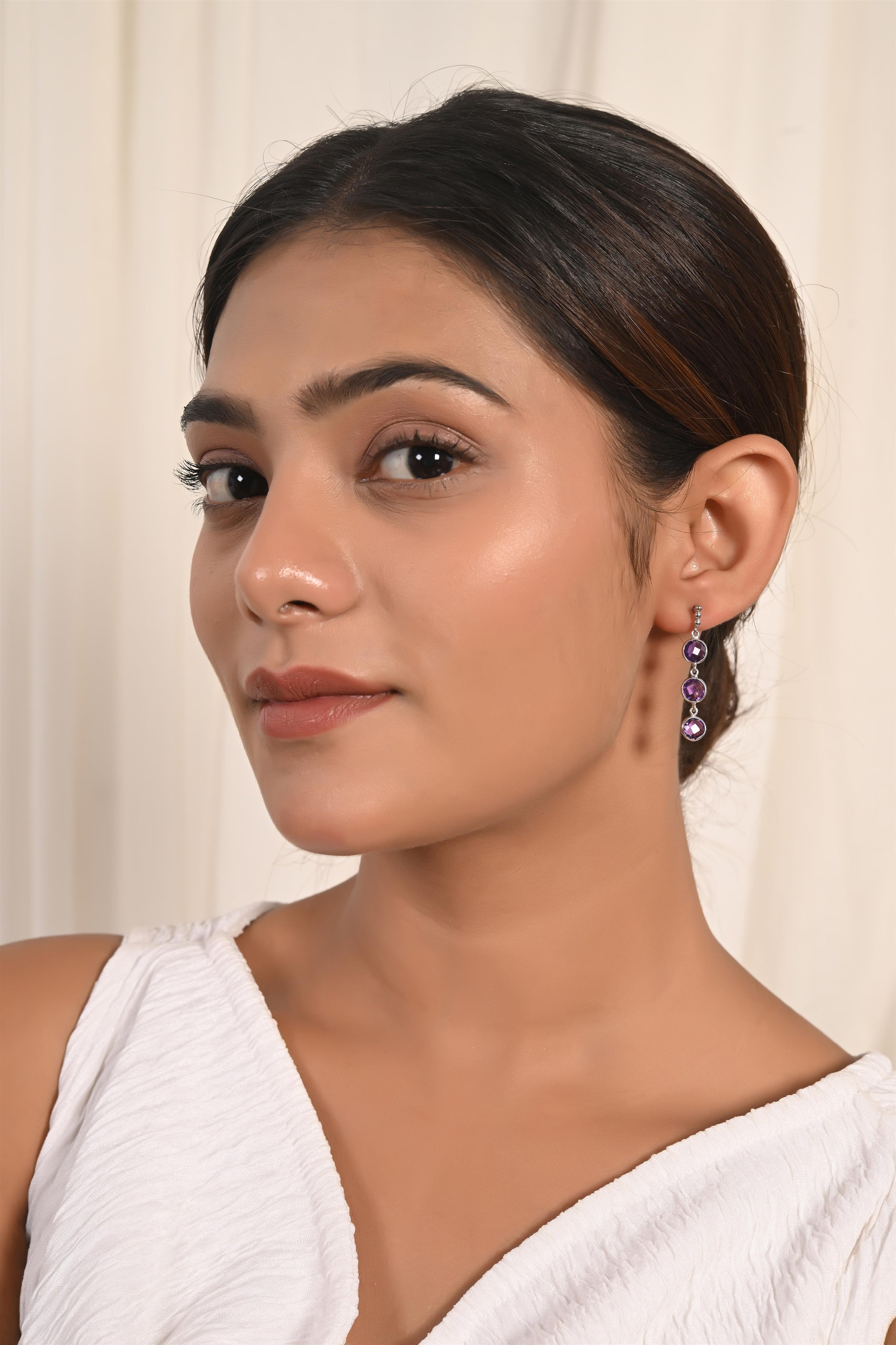 Lavender Glow Amethyst Earrings