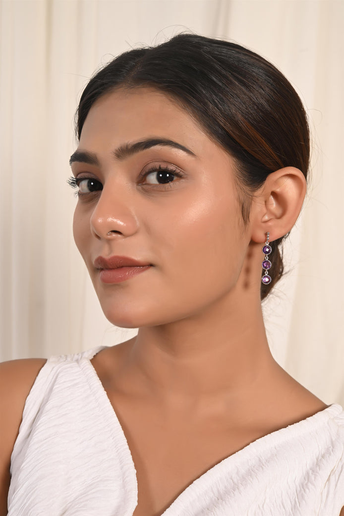 Lavender Glow Amethyst Earrings